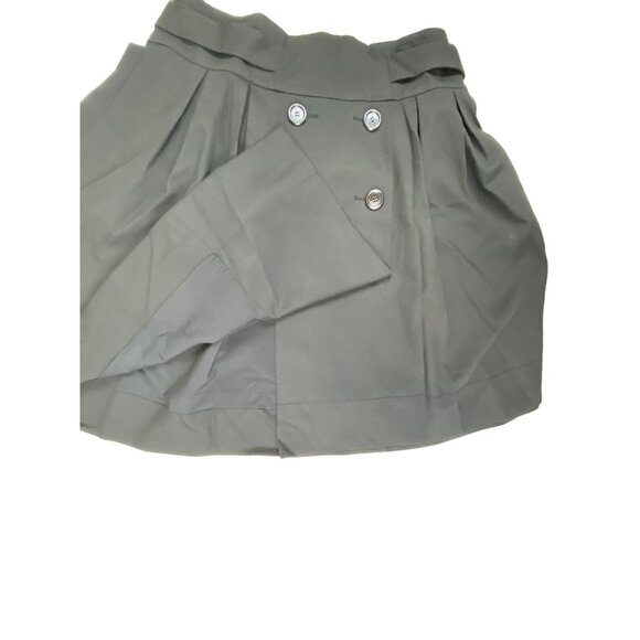 VTG Y2K Women SZ 14 Black Academia Career Preppy Double Breasted Buttons Skirt - Picture 7 of 10